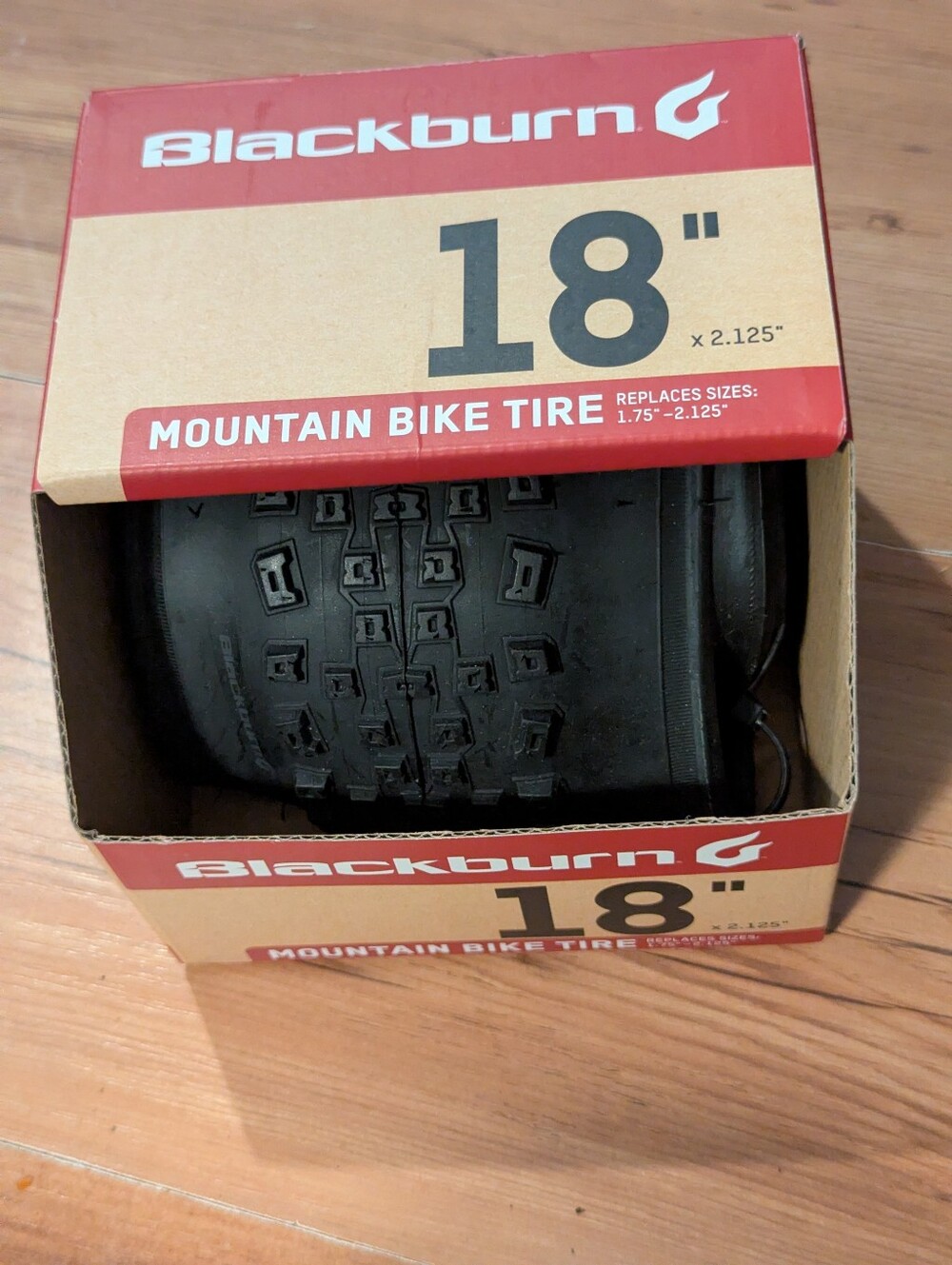 Blackburn Mountain Bike Tire 18" X 2.125", Replaces Sizes 1.75”-2.125” 🆕 Black